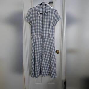 Blue Gingham Shirtdress